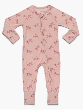 In My Jammers Ditsy Bow Zipper Romper